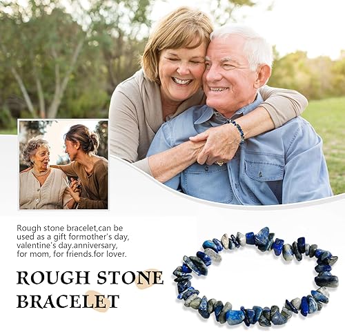 Miniatura 15 de Natural Gemstone Bracelets, Natural Crystal Chip Bead Bracelet, Natural Gemstone Chakra Crystal Healing Stretch Bracelets, Jewelry Accessories