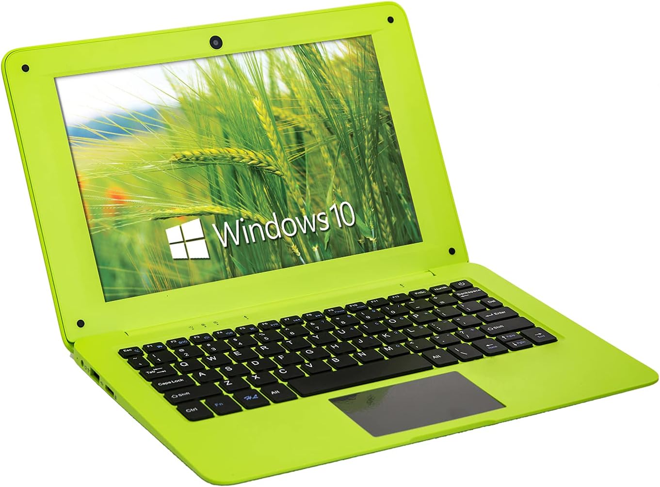 Windows 10 Portable Computer Laptop Mini 10.1 Inch 32GB Ultra Slim and Light Netbook Intel Quad Core PC HDMI USB Netflix YouTube for Children (Green)