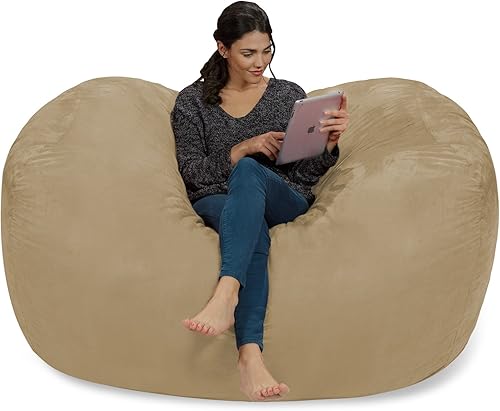Miniatura 116 de Cozy Sack - Sillón de puff: Gran bolsa para muebles de espuma viscoelástica de 6 ft y tumbona grande – sofá grande con funda de microfibra suave
