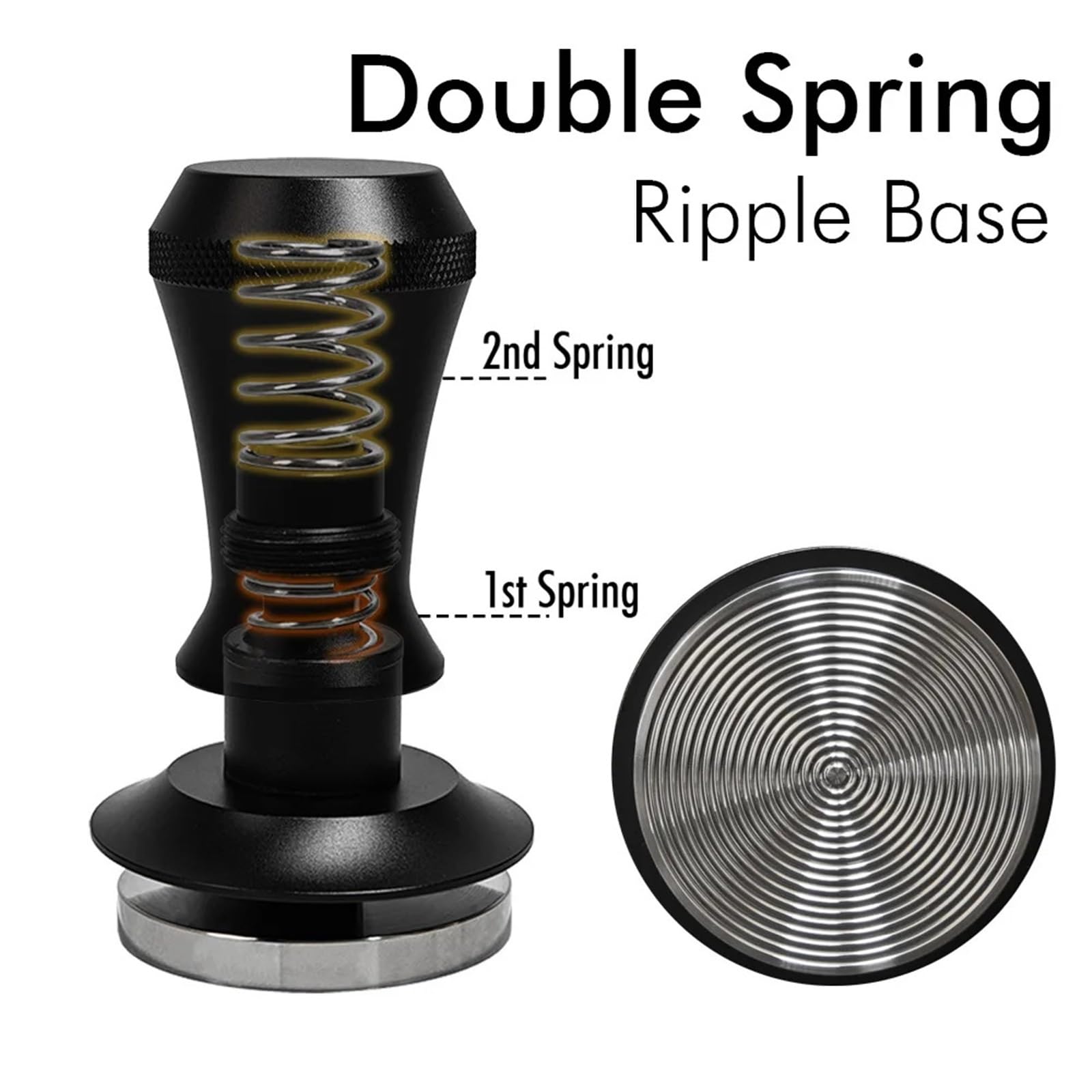 Agitador De Café De Doble Resorte, Juego De Tapete De Herramientas, Accesorio De Presión Constante De 51mm/53mm/54mm/58mm, 30 Libras(58mm,Tamper Set-A)