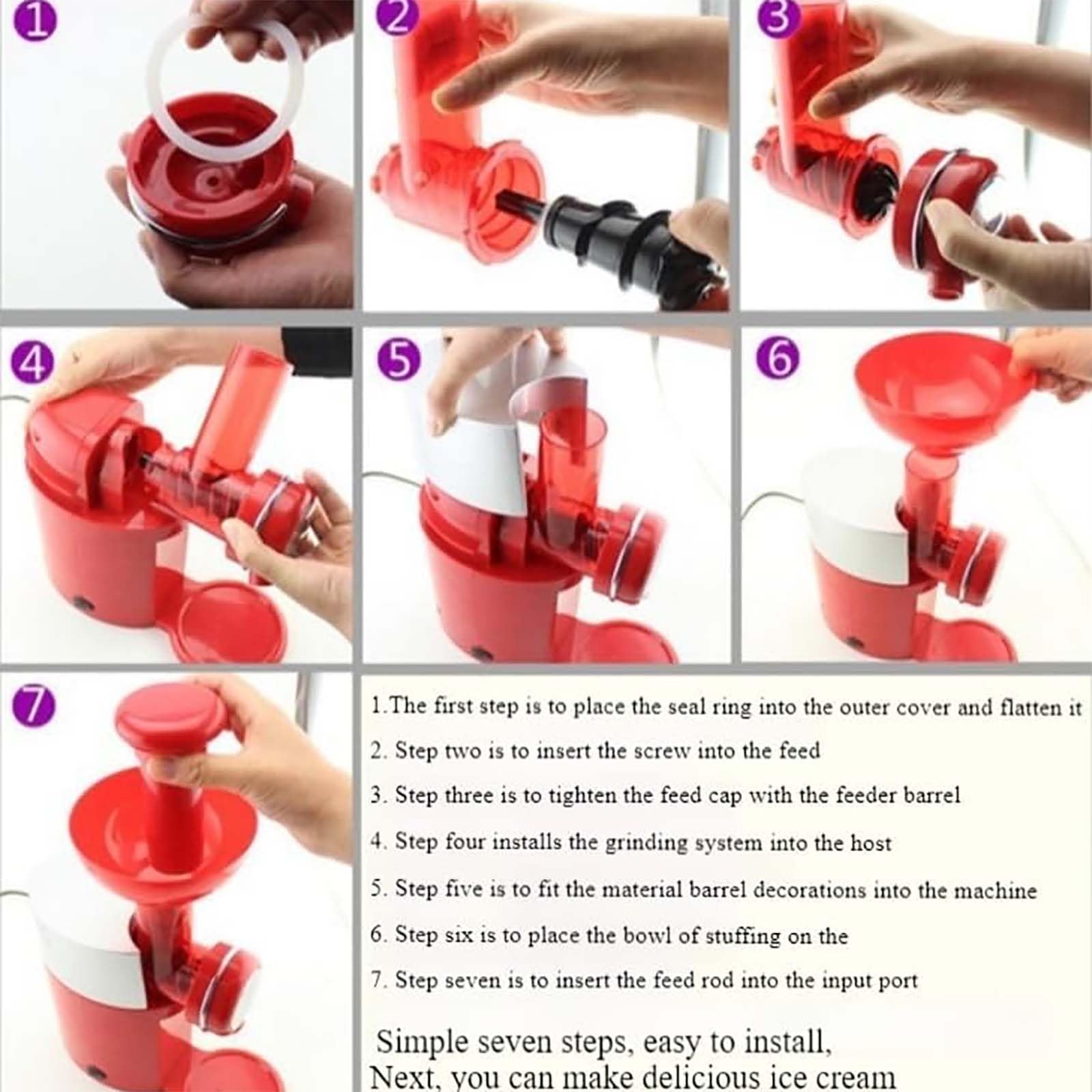 Macchine per Gelato, frullatore per Yogurt alla Frutta congelato, Dessert, Fai da Te, Gelato Senza latticini, Senza BPA, per Gelato Fatto in casa, Sorbetto
