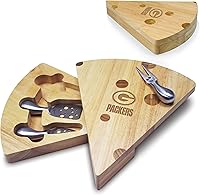 Vista 3 de PICNIC TIME Green Bay Packers - Juego de tablas de cortar y herramientas de queso suizo