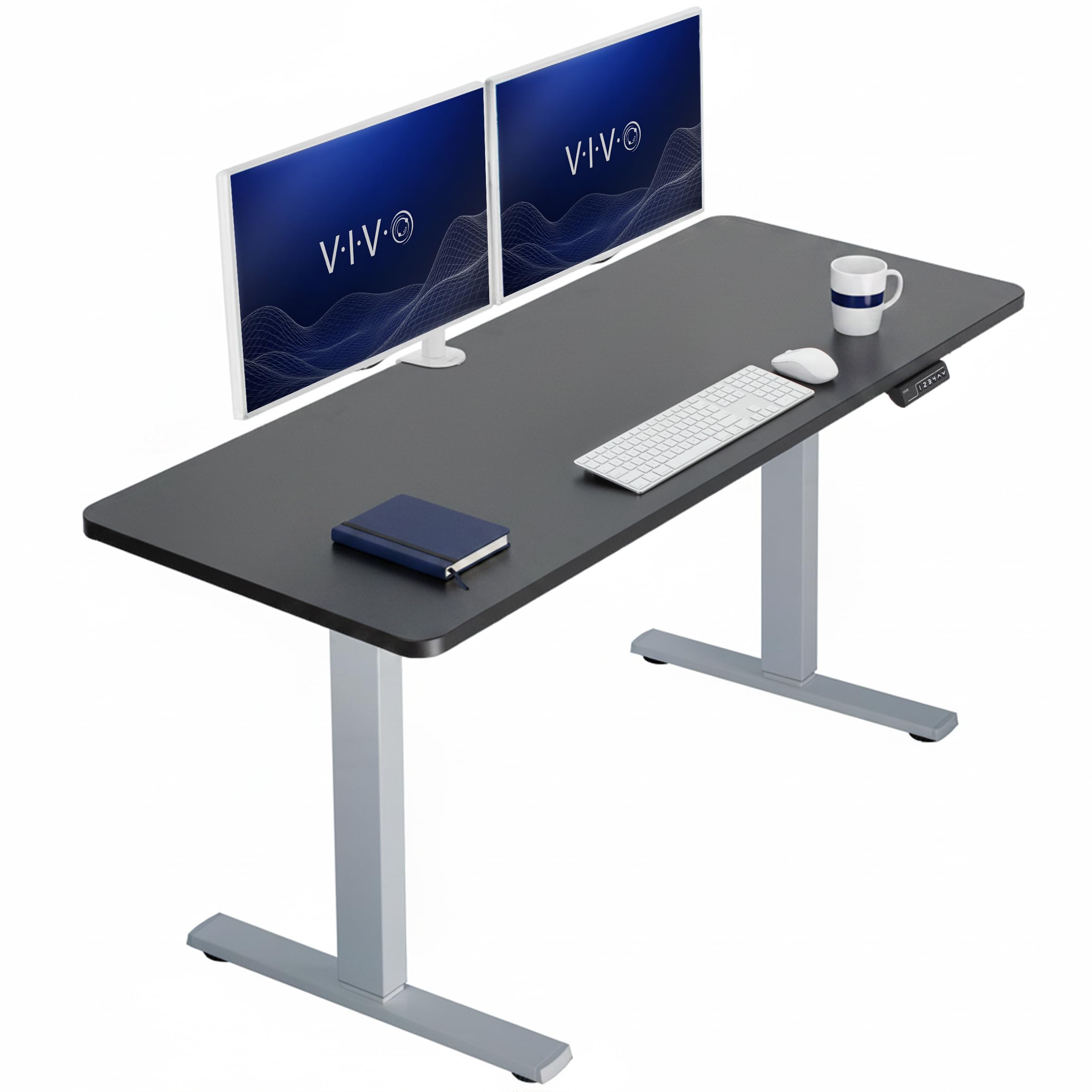 VIVO Black 60 x 24 in Standing Desk, DESK-KIT-1G6B