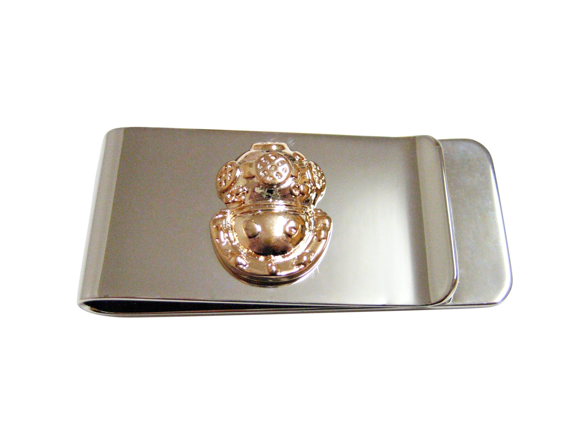 kiola designs Rose Gold Toned Divers Helmet Money Clip-picture-15