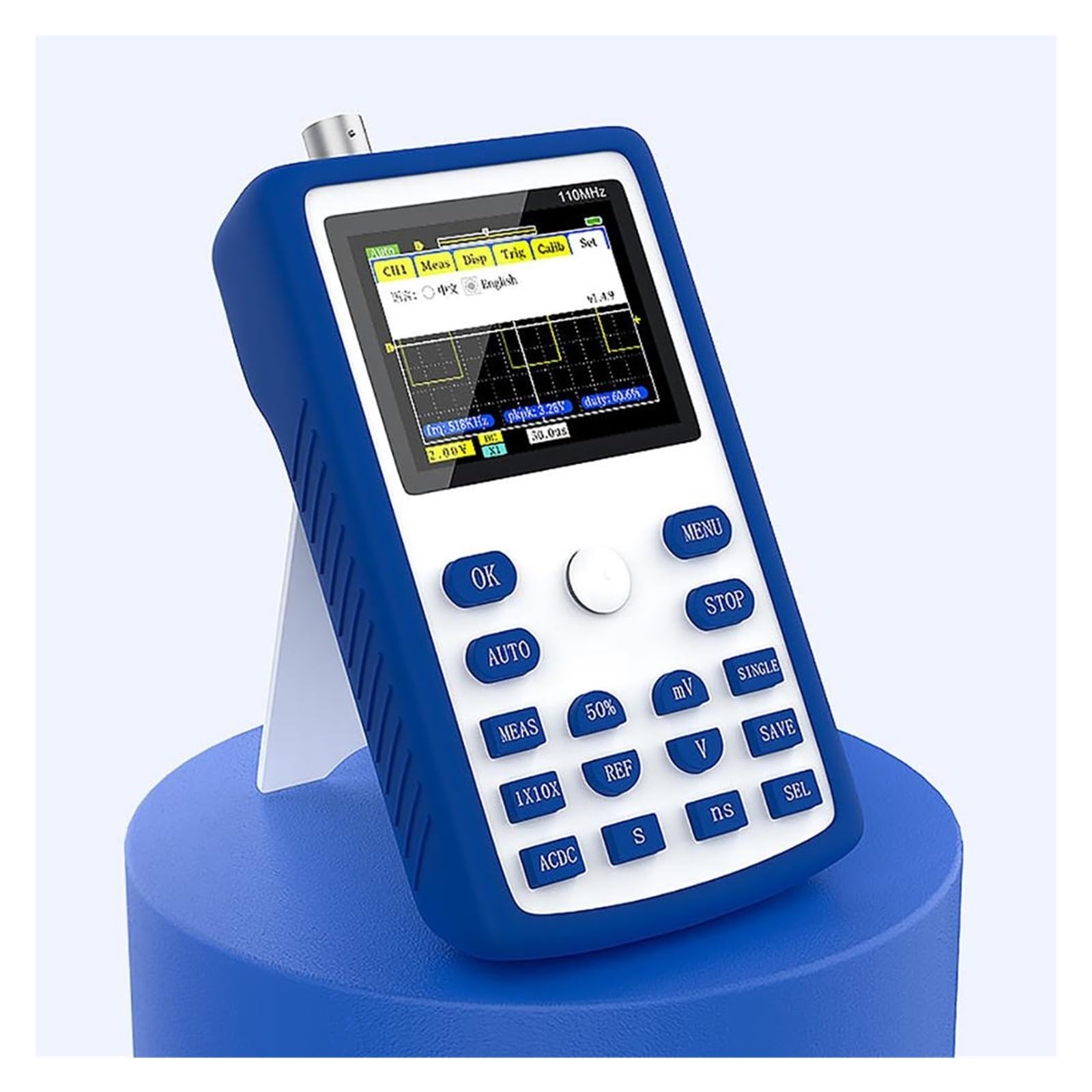Osciloscopio Digital profesional 1C15, tasa de muestreo de 500 MS/s, ancho de banda analógico de 110 MHz, compatible con almacenamiento de forma de onda,De larga duración