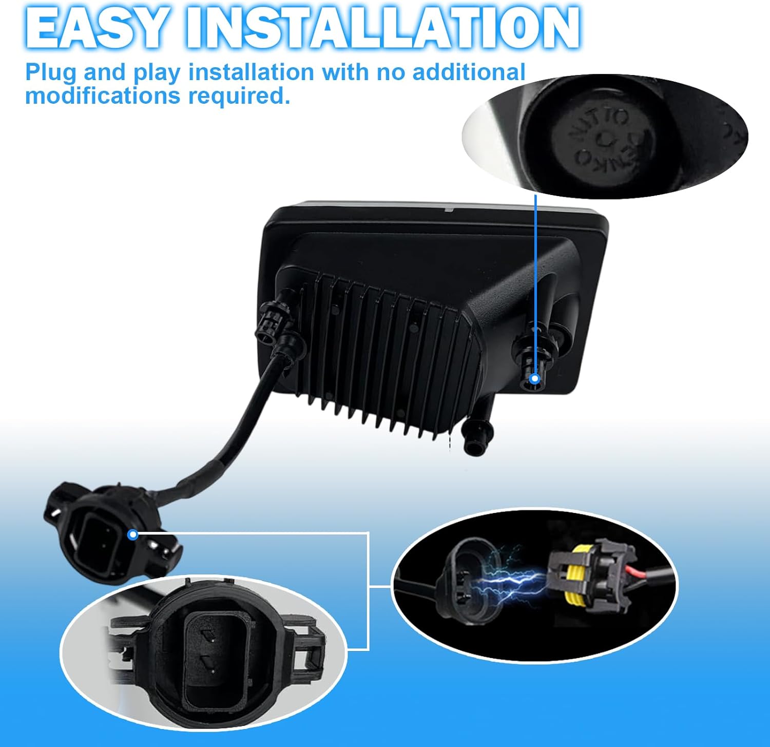 LED Fog Lights Fit for 2007-2015 Chevy Silverado Suburban Avalanche/Tahoe/GMC Sierra 1500 2500HD 3500HD/ 2010-2014 Yukon/ 2007-2008 Cadillac Escalade, Front Bumper Driving Fog Lamps with Clear Lens