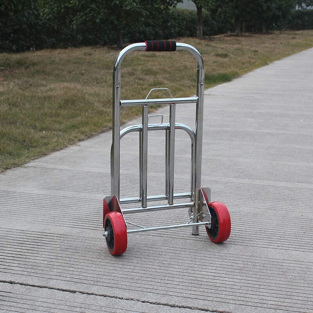 Hand cart-Plated Round Tube Trolley car Trolley Luggage cart Shopping cart Outdoor Folding Trailer Truck