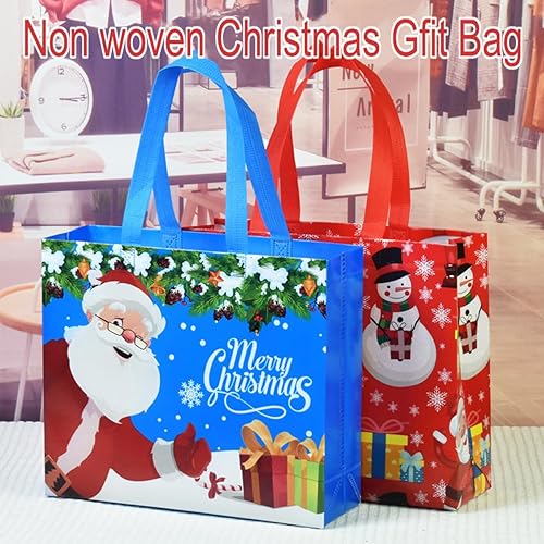 Miniatura 5 de Bolsas de regalo de Navidad, bolsas de Navidad con asas, bolsas de regalo de Navidad, bolsas de Navidad multifuncionales no tejidas para envolver