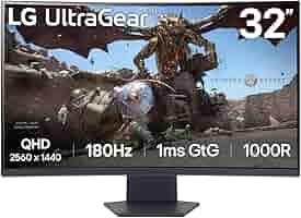 LG UltraGear 32GS85Q-B QHD Nano IPS 180Hz Gaming Monitor