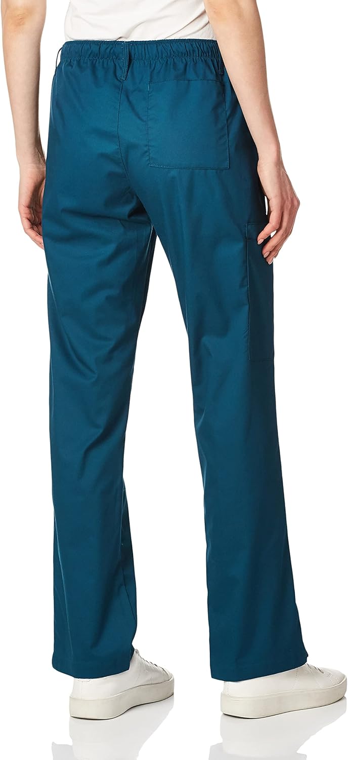 WonderWink Women's Petite-Plus-Size Wonderwork Straight Leg Cargo Scrub Pant - Image 3