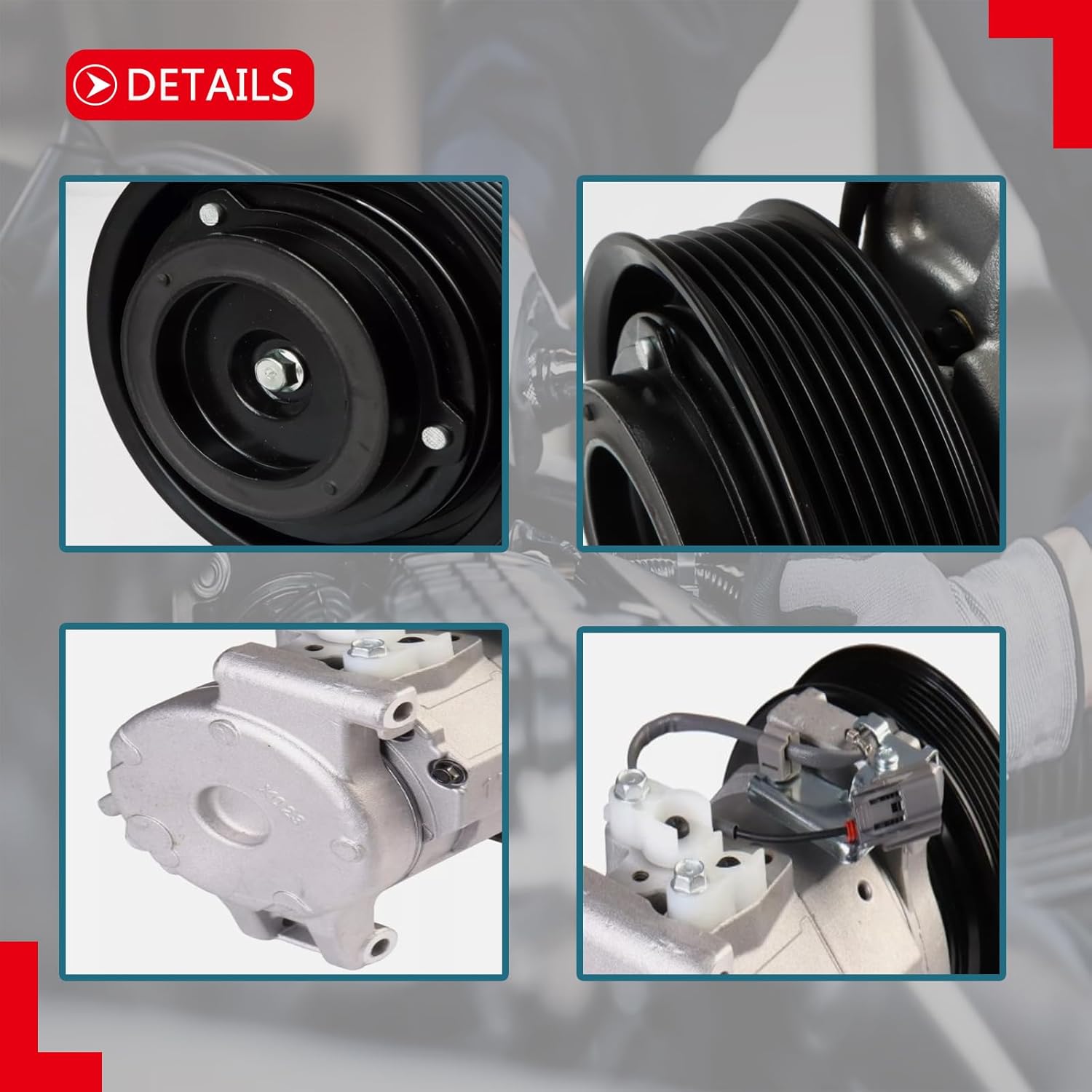 AC Air Condition Compressor and A/C Clutch Compatible with Honda 2003-2007 Accord 2.4L Coupe (03 04 05 06 07) Replaces # 38800RAAA01, 38810RAAA01, 38810RBA006, 19187872, 78389, 77389