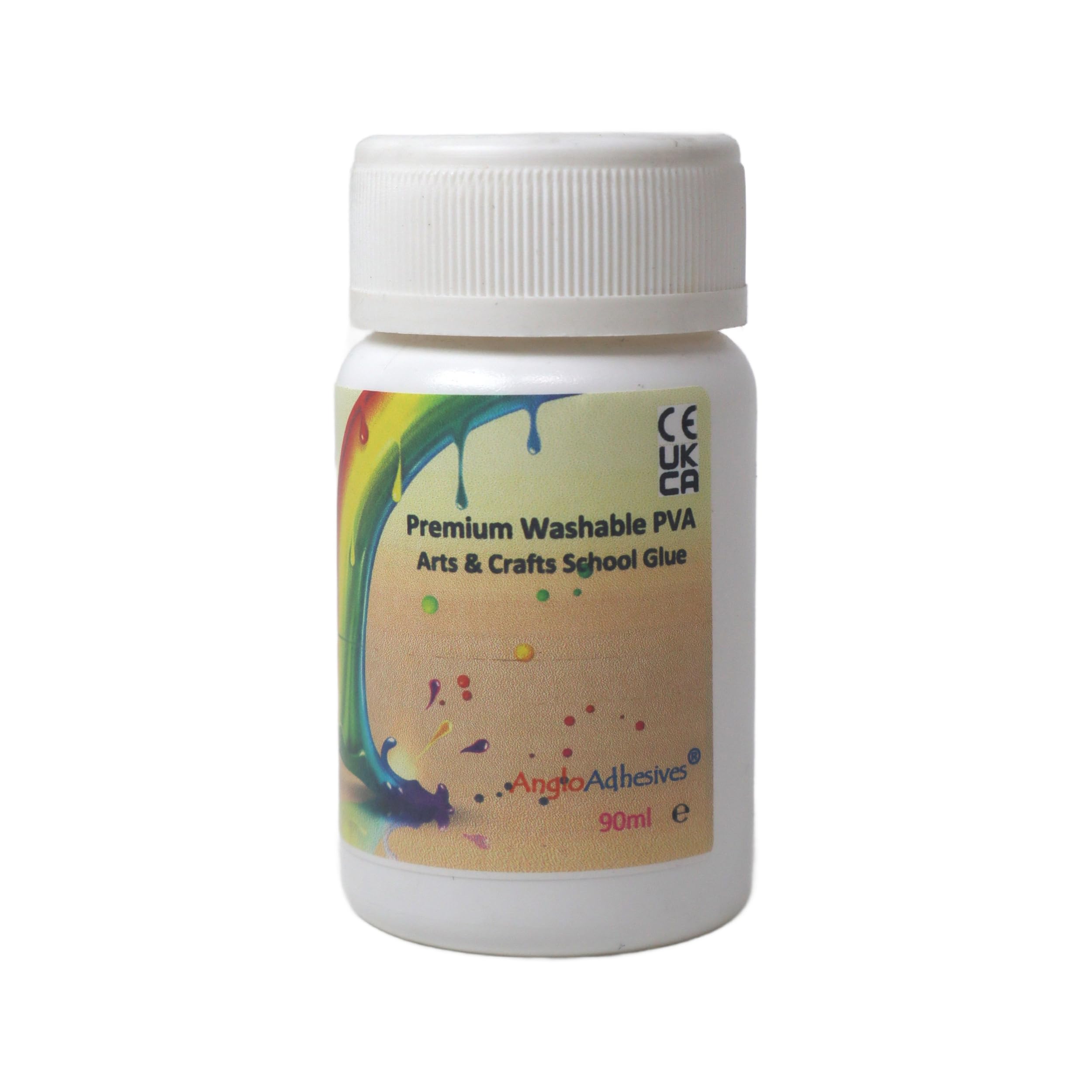 artcraft by anglo PVA Glue for Crafting & Art. White Eco Washable 90ml Crafters Glue for Kids Art, School Supplies, DIY Craft Projects & Sticking & Gluing Paper, Cardboard or Collage Art