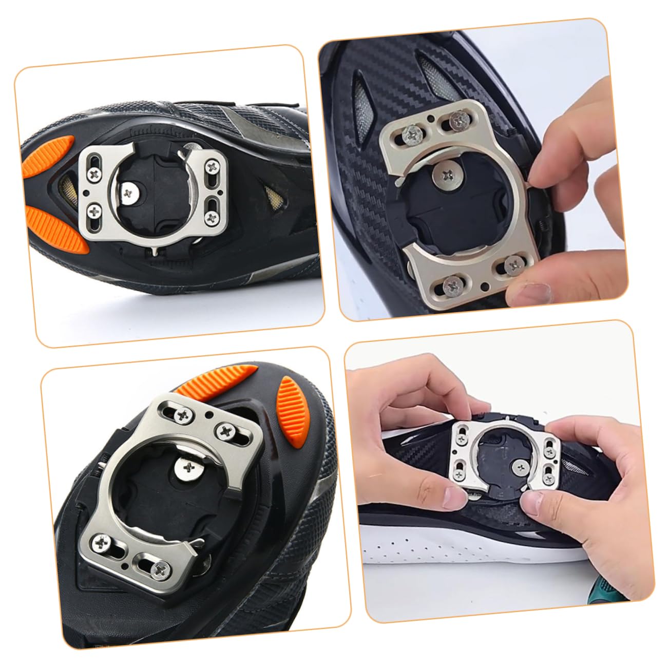 YARNOW 2pezzi Tacchette Per Bici Da Strada Sgancio Rapido Copritacchette Per Ciclismo Adattatori Per Pedali Da Bicicletta Clip Per Tacchette Accessori Per Scarpe Da Ciclismo