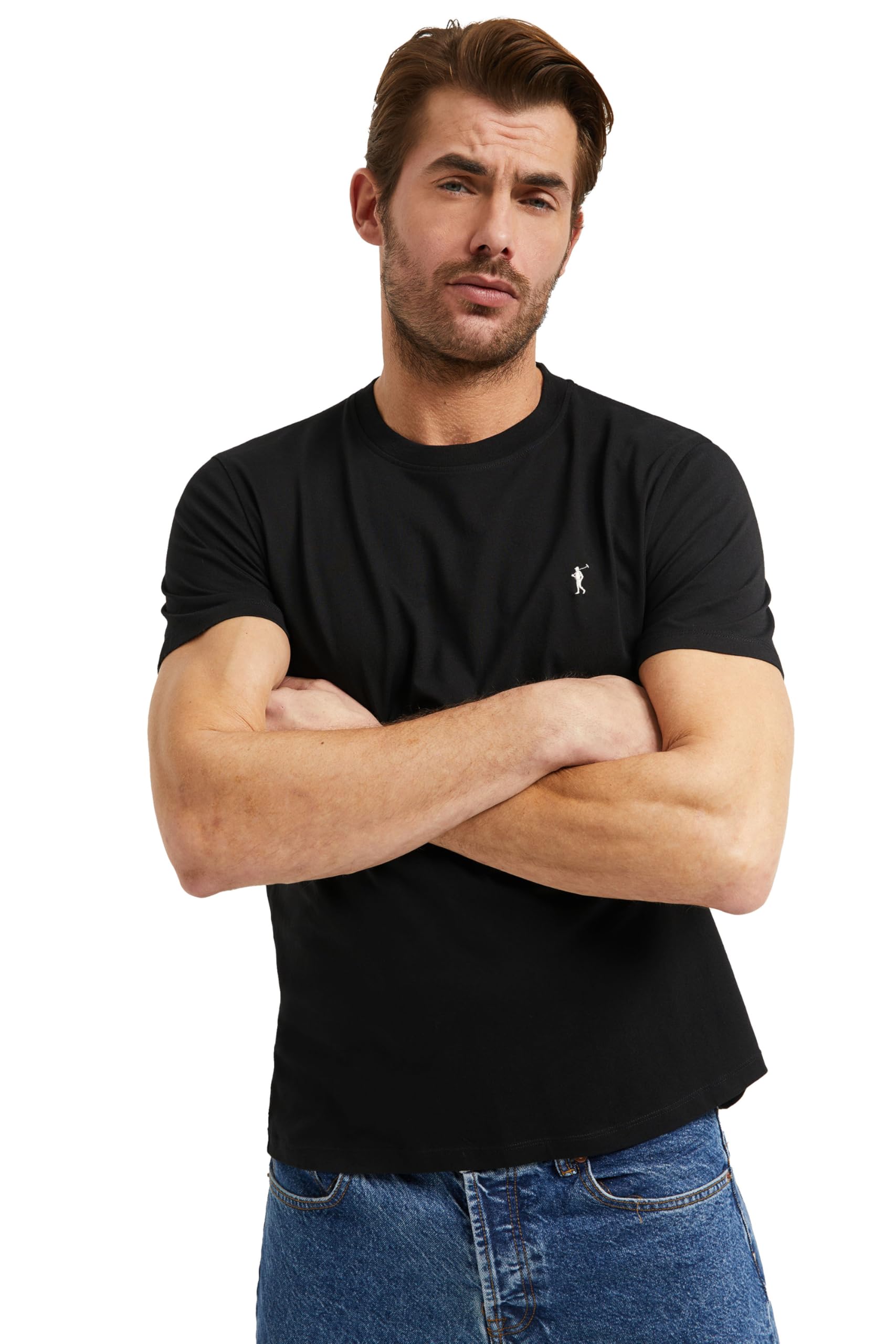 Polo Club Maglietta Basic Cotone con Logo Ricamato Uomo - T-Shirt for Men