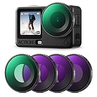 Vista 8 de K&F Concept - Kit de filtro ND PL Compatible con DJI Osmo Action 5 Pro/Osmo Action 4, 4 paquetes de filtro CPL ND8 ND16 ND32 de rosca, filtro
