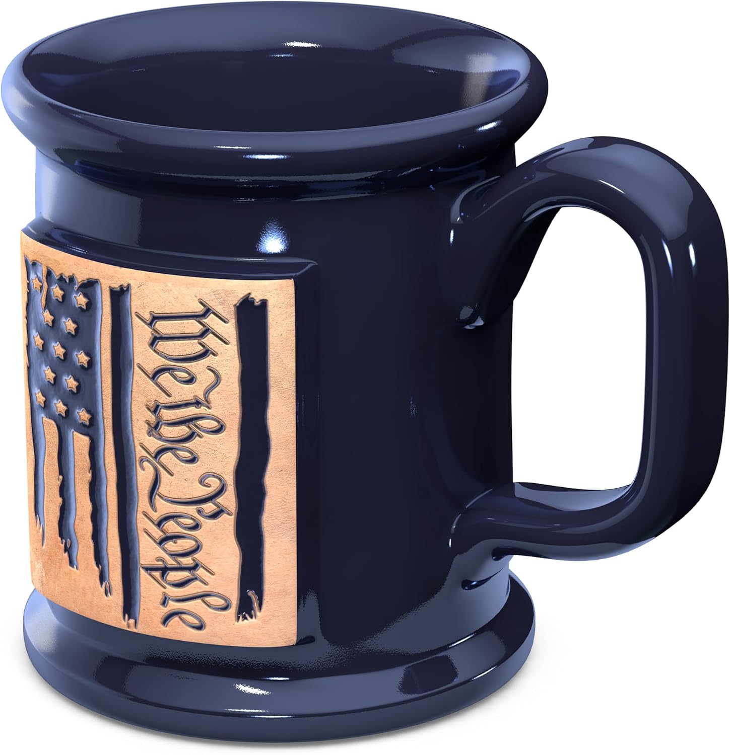 Old Southern Brass 16 Ounce Handmade Ceramic Coffee Mug - Embossed We The People American Flag - American Owned & Operated Company - Image 2