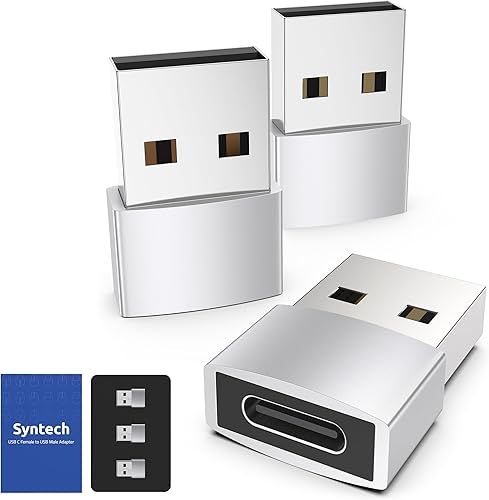 Vista 16 de Syntech Adaptador USB C hembra a USB macho, paquete de 3 [artículos imprescindibles de viaje, aluminio] adaptador USB C a USB, cable de carga tipo