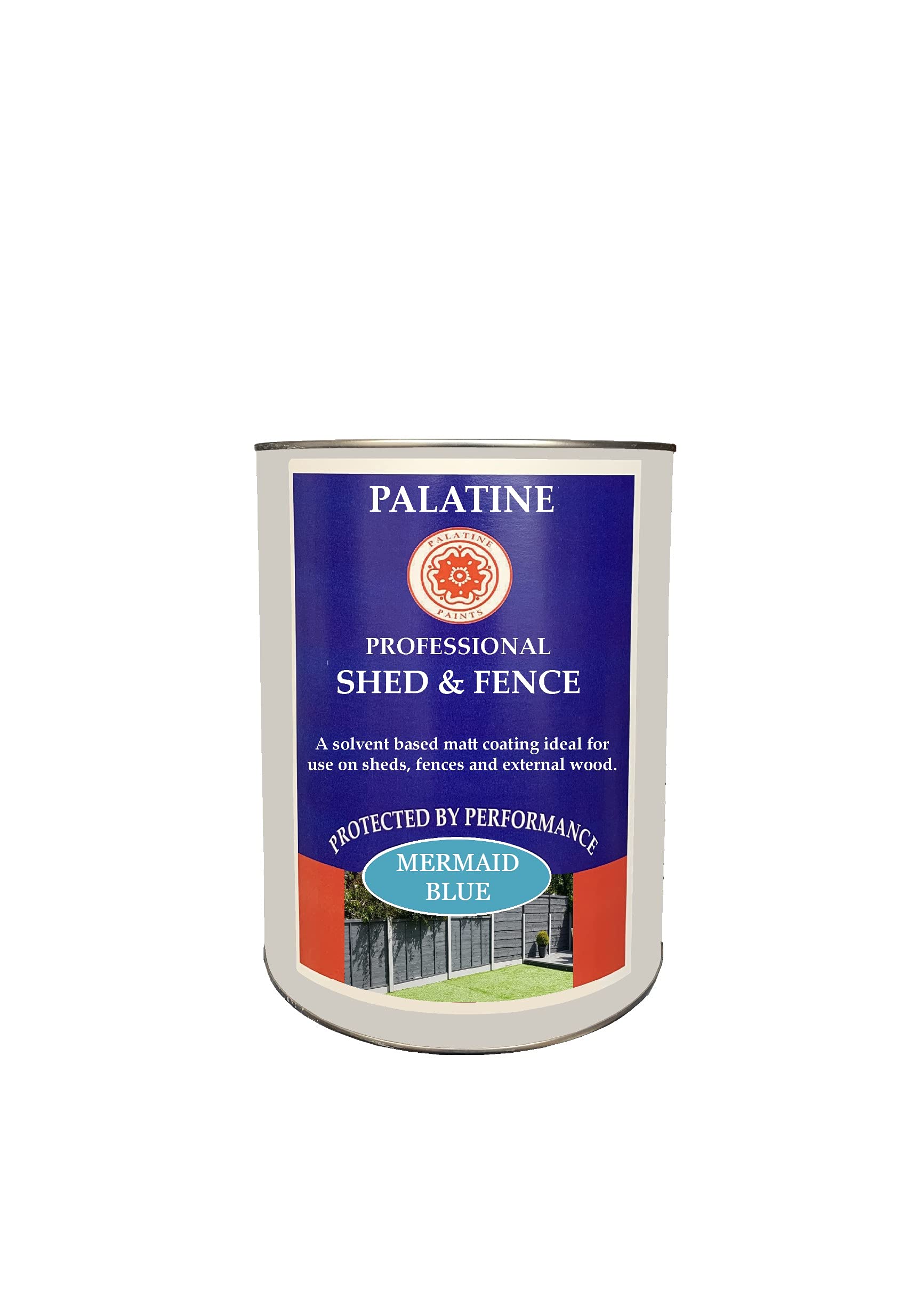 Palatine Professional Shed & Fence 2.5lt | Oil Based Paint for use on Sheds & Fences (Mermaid Blue)