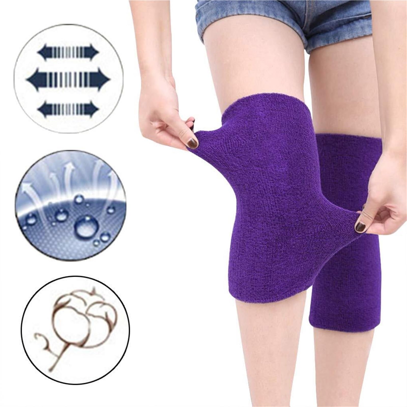 Ginocchiere Lavoro Ginocchiere Calde E Antivento da Uomo E da Donna Adatte for Gli Sport all'Aria Aperta Protezione del Ginocchio(Purple)
