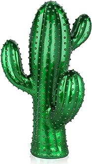 ADM - 'Cactus 2 large' - Resin Pop Art sculpture with metal effect - Green - H68 cm