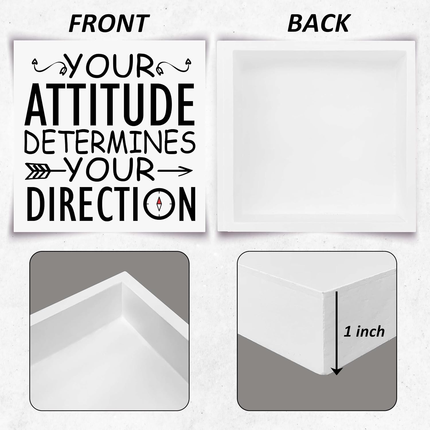 Inspirational Rustic Wooden Box Sign, 5x5 in(035) image 3