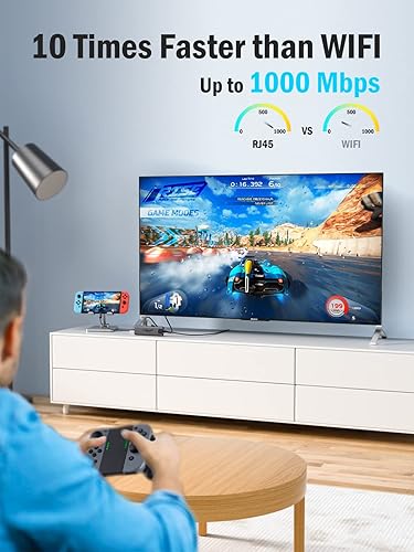 Vista 28 de Lemorele Adaptador multipuerto USB C Hub 10 en 1 para MacBook Pro con HDMI 4K 60Hz, Gigabit Ethernet, entrega de energía de 100 W, 2 puertos USB