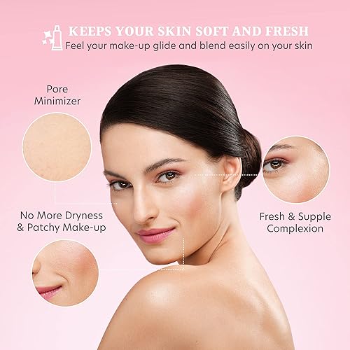 Vista 11 de Dermacol - Base de maquillaje satinada, imprimación facial mate para arrugas y poros, imprimación de maquillaje transparente para pieles grasas