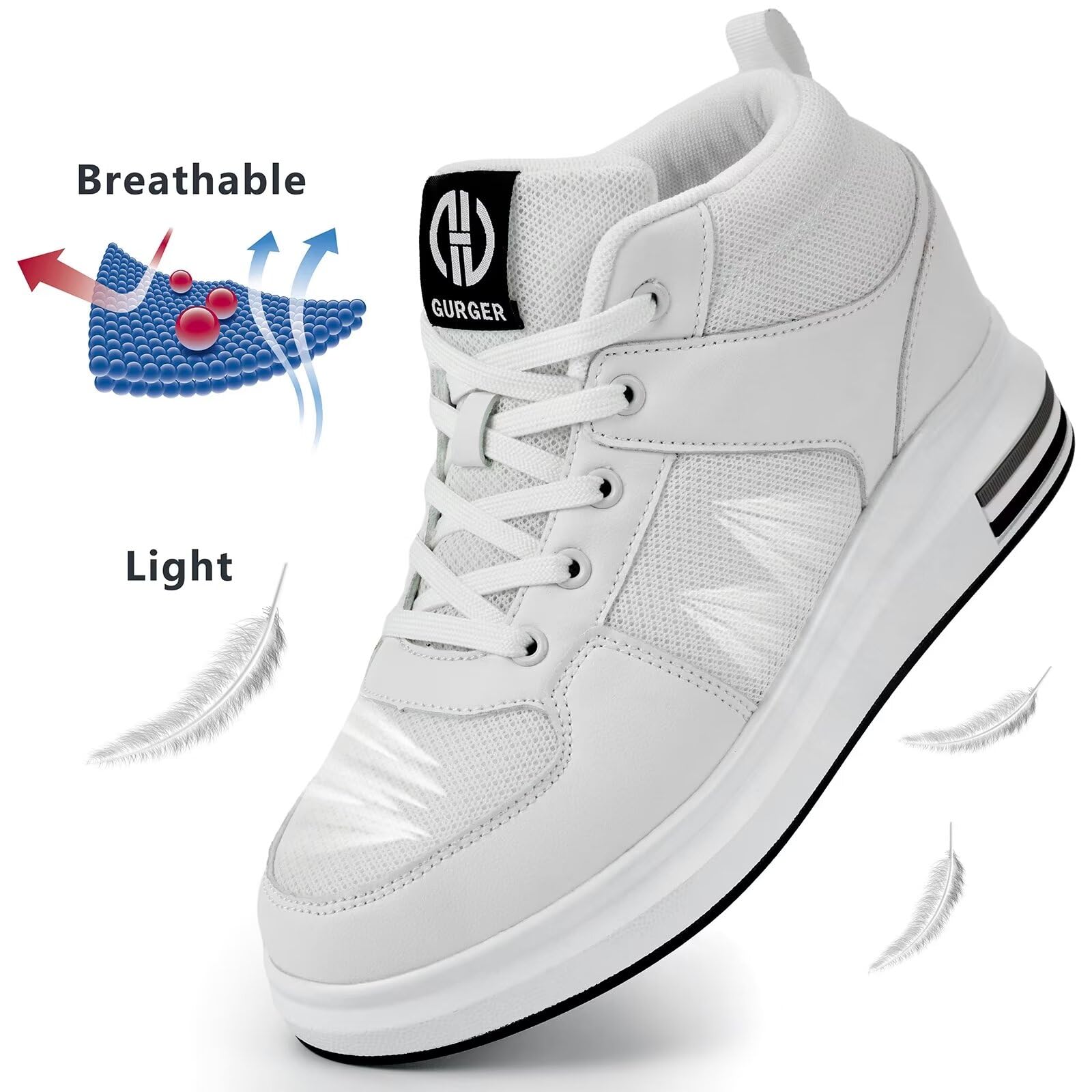 Scarpe da Ginnastica con Zeppa da Donna Sportive Fitness Traspiranti Sneakers