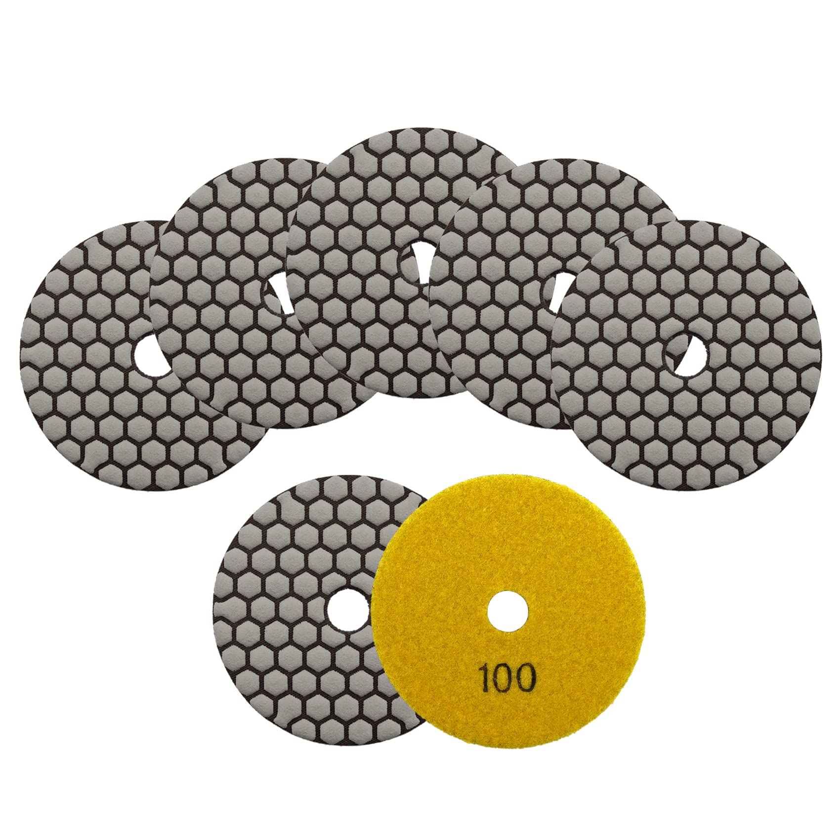 Disque Diamant Polissage 4"/100mm - 6 Pièces Grain 1500 Polissage Pads