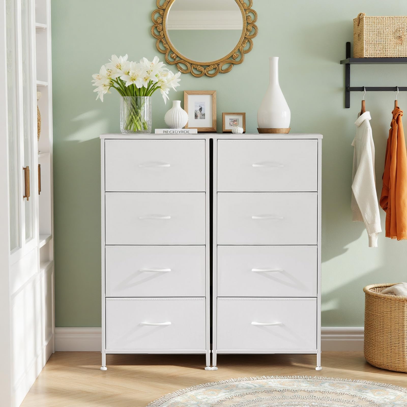 Mainstays Impressive Classic 4 Drawer Dresser White Finish + 4-Drawer Dresser, Exquisite