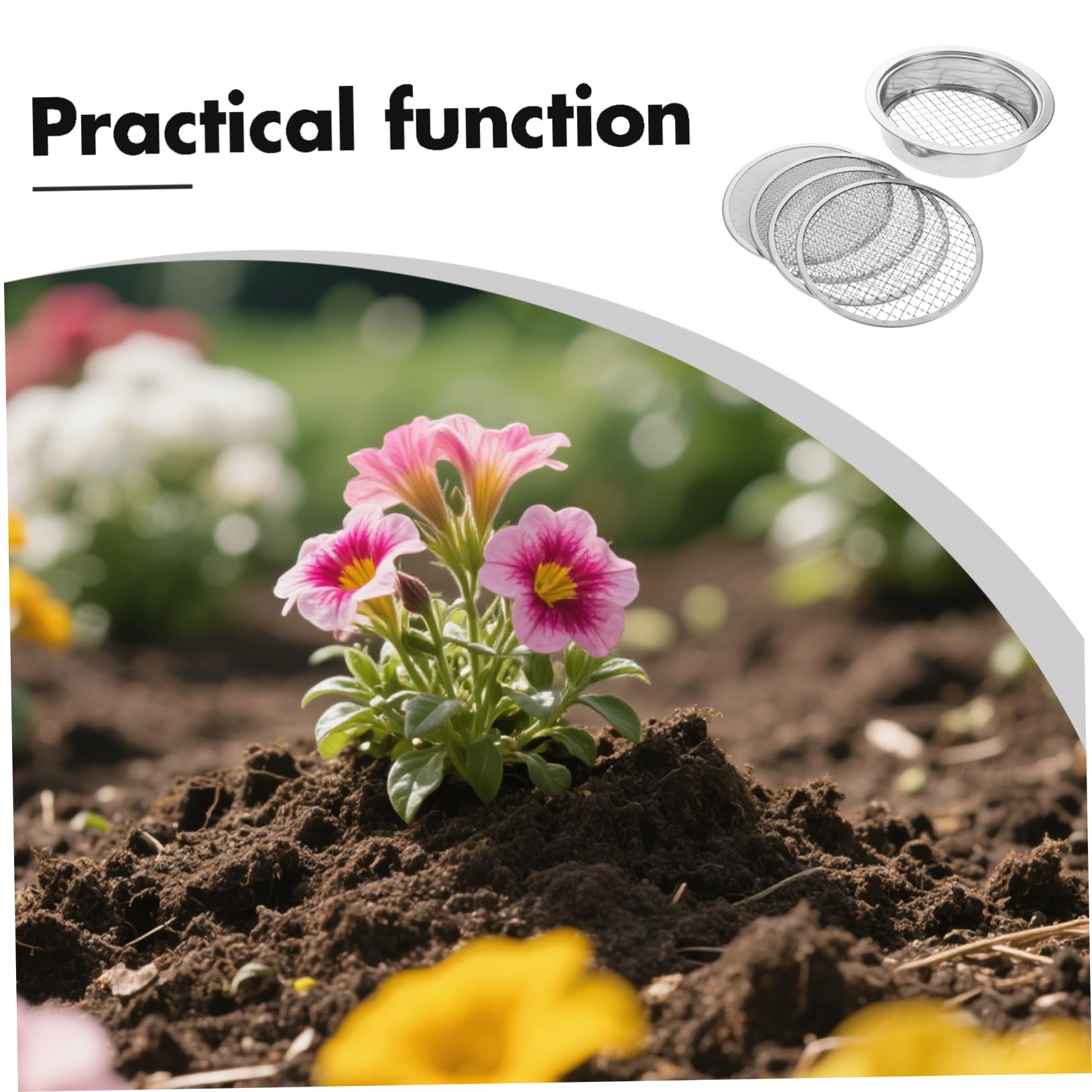 Tamis de Jardin en Acier Inoxydable pour Sable et Bonsaï, Set