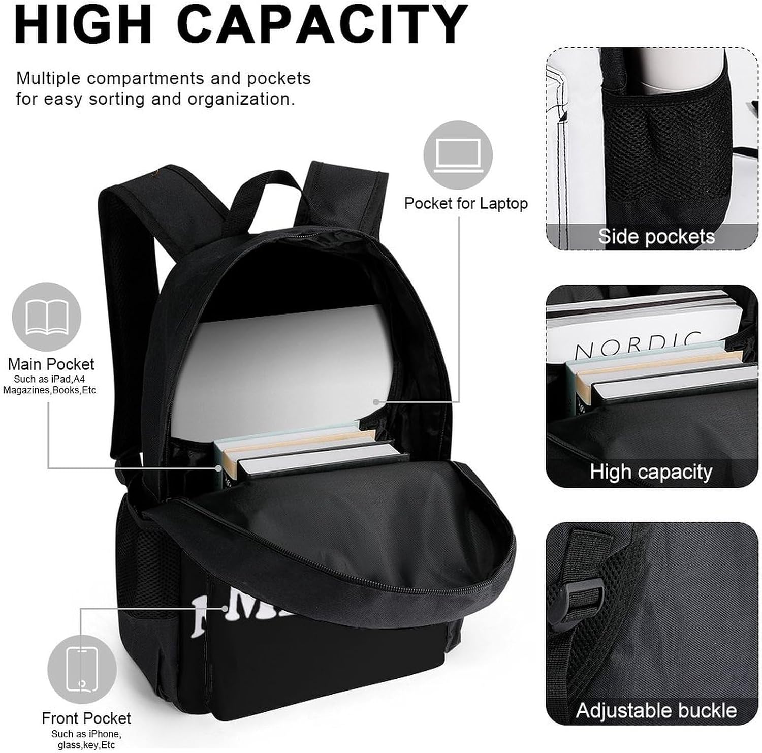 I Love Mexico Mexican Backpack Set with Shoulder Bag Lunch Bag Pencil Case 3 Piece Cute Daypack Sets image 4