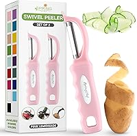 Vista 26 de Spring Chef Pelador de verduras giratorio prémium, color negro