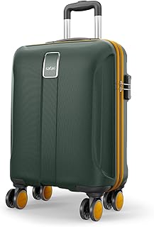 Cabin Polycarbonate Spinner Thorium Neo 8 Wheels 55Cm Size Trolley Bag, Hard Case, 360º Wheeling Carry-On Luggage for Men & Women, Travel Bag, Suitcase for Travel, Dusk Green