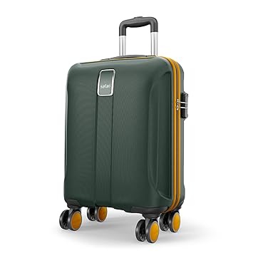 Safari Cabin Polycarbonate Spinner Thorium Neo 8 Wheels 55Cm Size Trolley Bag, Hard Case, 360º Wheeling Carry-On Luggage for Men & Women, Travel Bag, Suitcase for Travel, Dusk Green