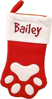 Pomchick, Dog or cat name pet stocking/Personalised Paw Print Christmas Stockings/Xmas stocking/Pet Xmas/Pet owner gift