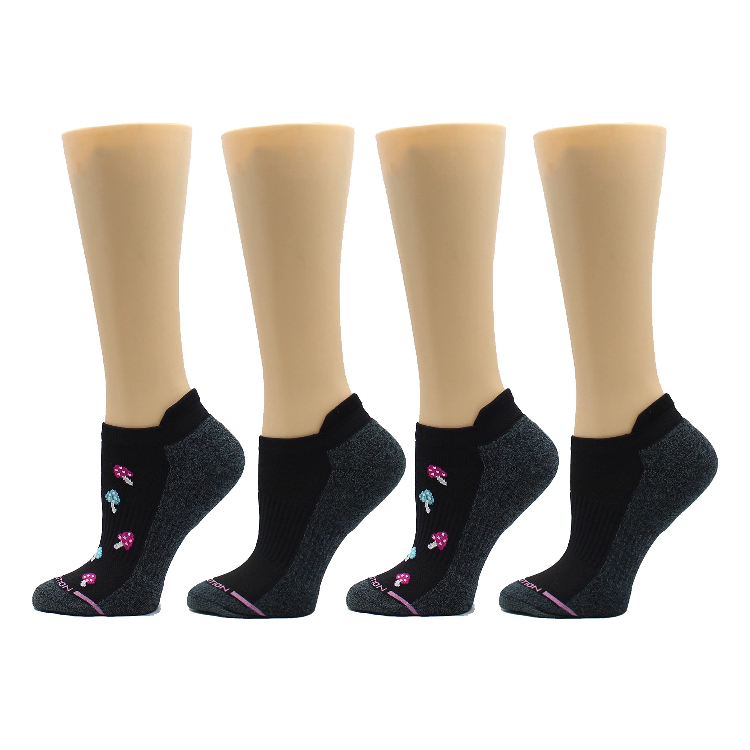 Dr. Motion 4 Pairs Compression Socks for Women, Low Cut Ankle