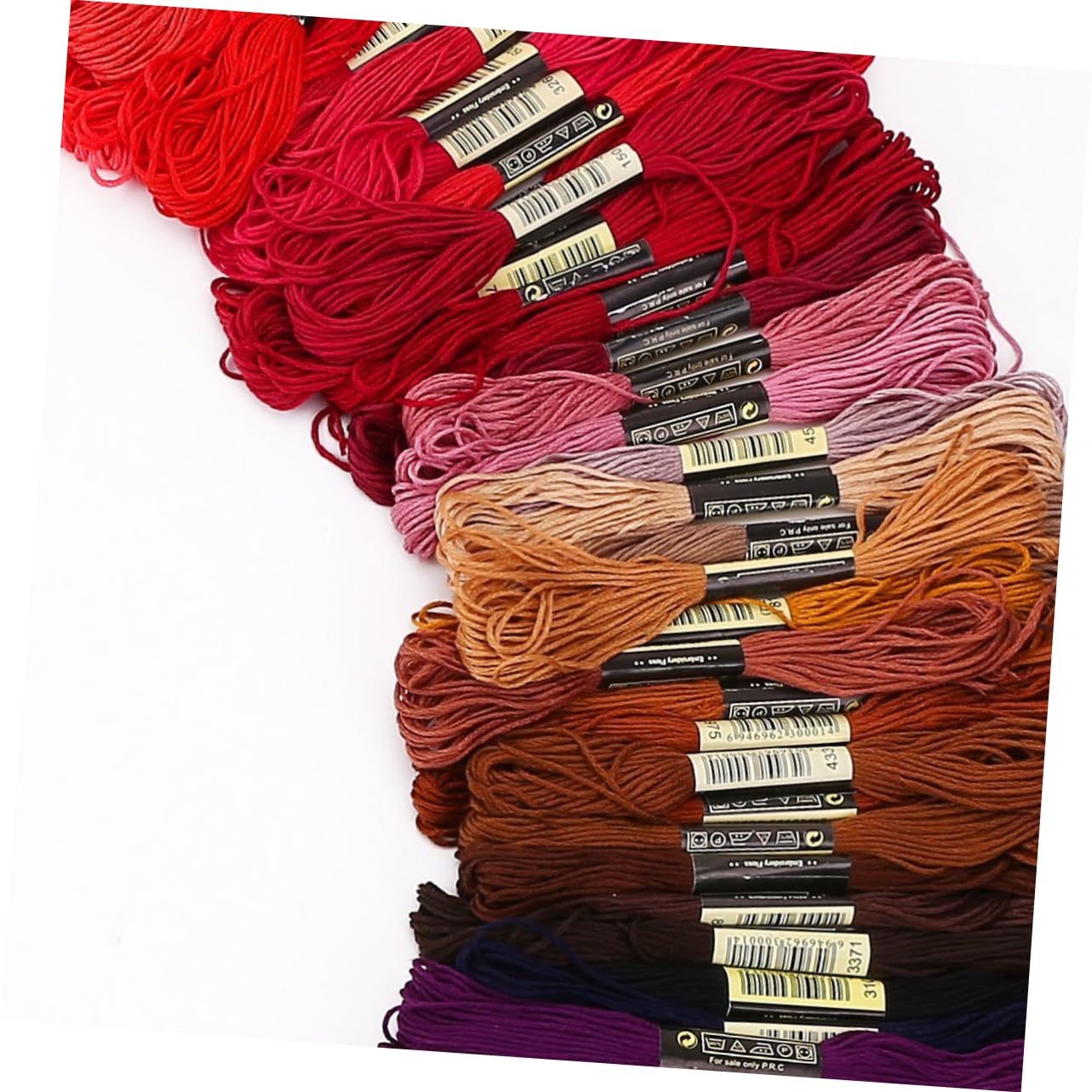 Hilo de Bordar de Algodón Multicolor, 200 Madejas, 8 M