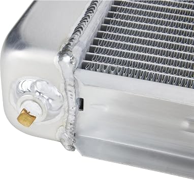 Universal Aluminum Radiator, 24 x 19 Inch, 2-Row Core, U-Weld-It Custom Kit