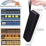LTGEM Cas compatible avec KORG nanoKONTROL2/nanoKEY2/nanoPAD2/nanoSERIES2 Ligne mince USB Commande Surface/Clavier/Padeaux MIDI, Sac de rangement de voyage de bureau - Noir+gris(cas seulement)