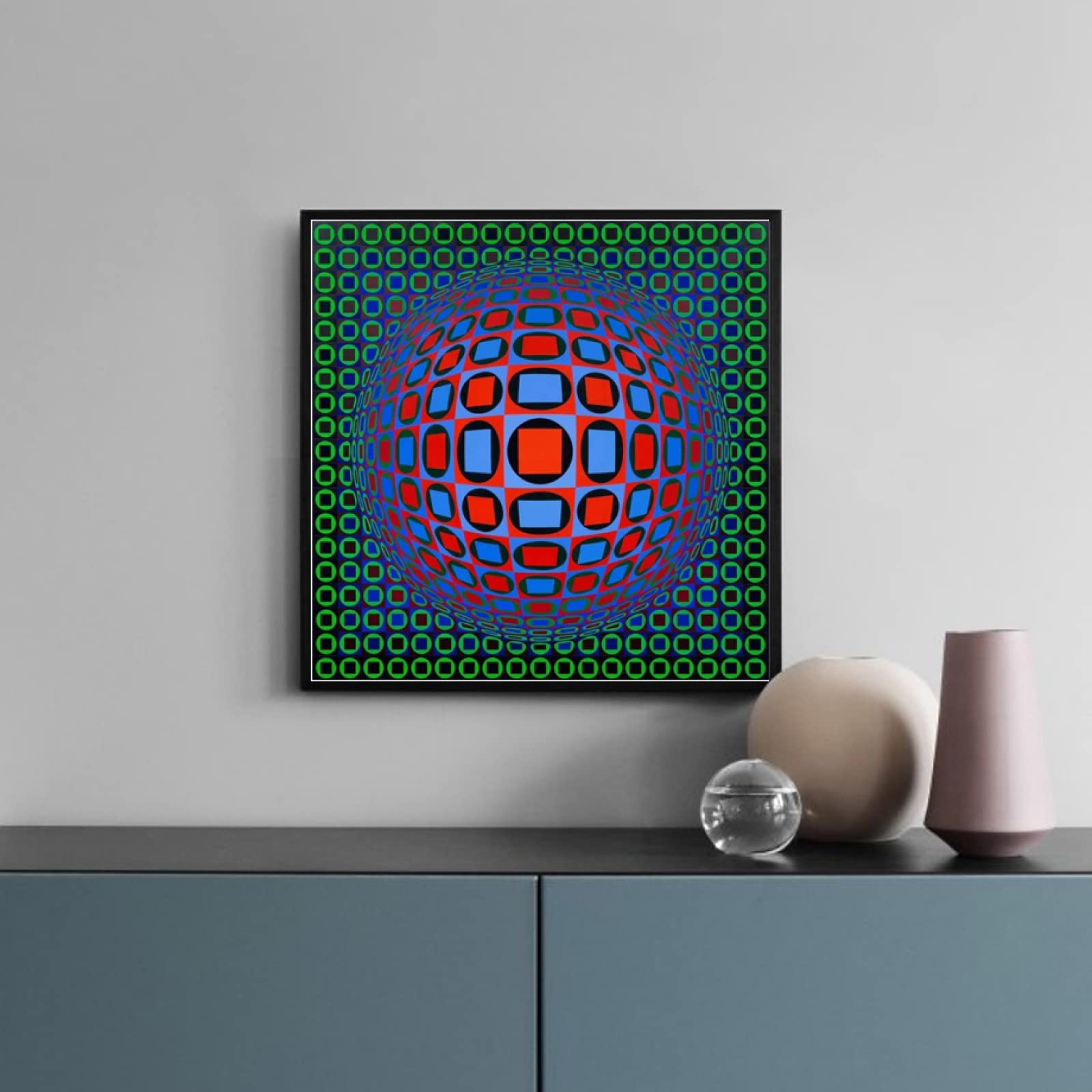 XCPORA Victor Vasarely Poster Pittura Astratta Victor Vasarely