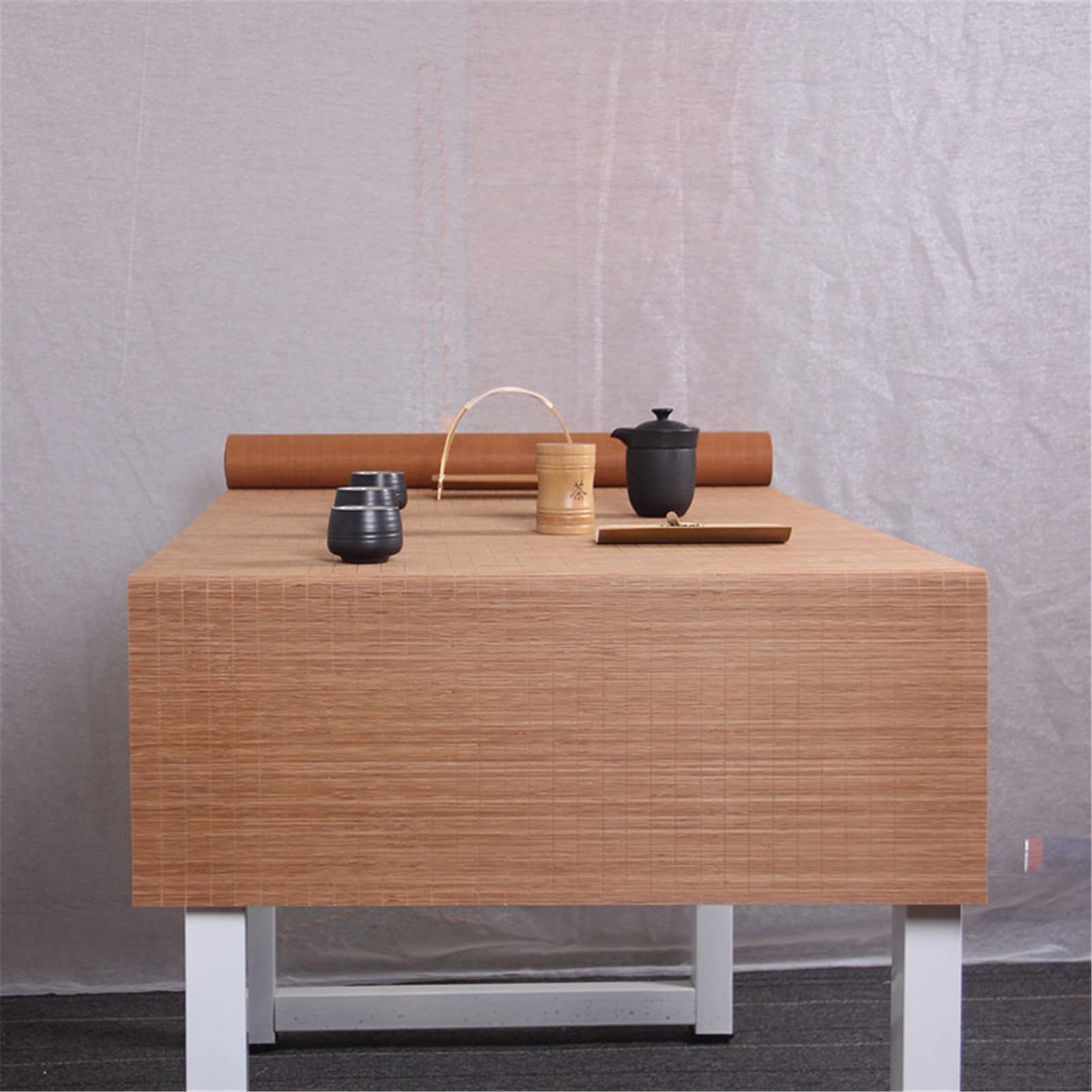 ArinkO Chemin de Table en Bambou Durable résistant à la Chaleur, Facile à Nettoyer et Parfait pour la Cuisine, Les cafés, Les Mariages – Taille : 40 x 270 cm/15,7" x 106,2"