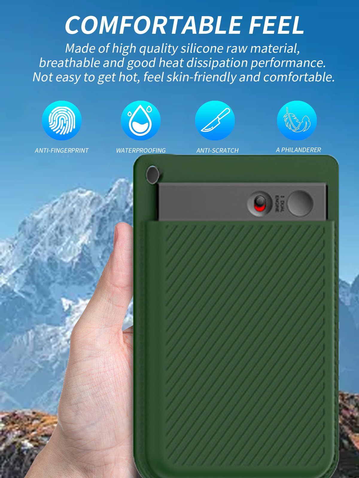 Étui pour enregistreur vocal PLAUD Note AI, protection tout compris, lavable, vert