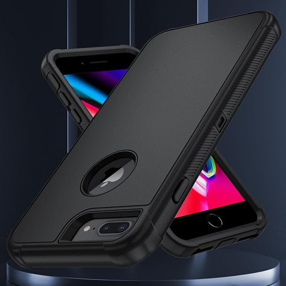 SunStory 3 in 1 for iPhone 6 Plus/7 Plus/8 Plus Case, Black