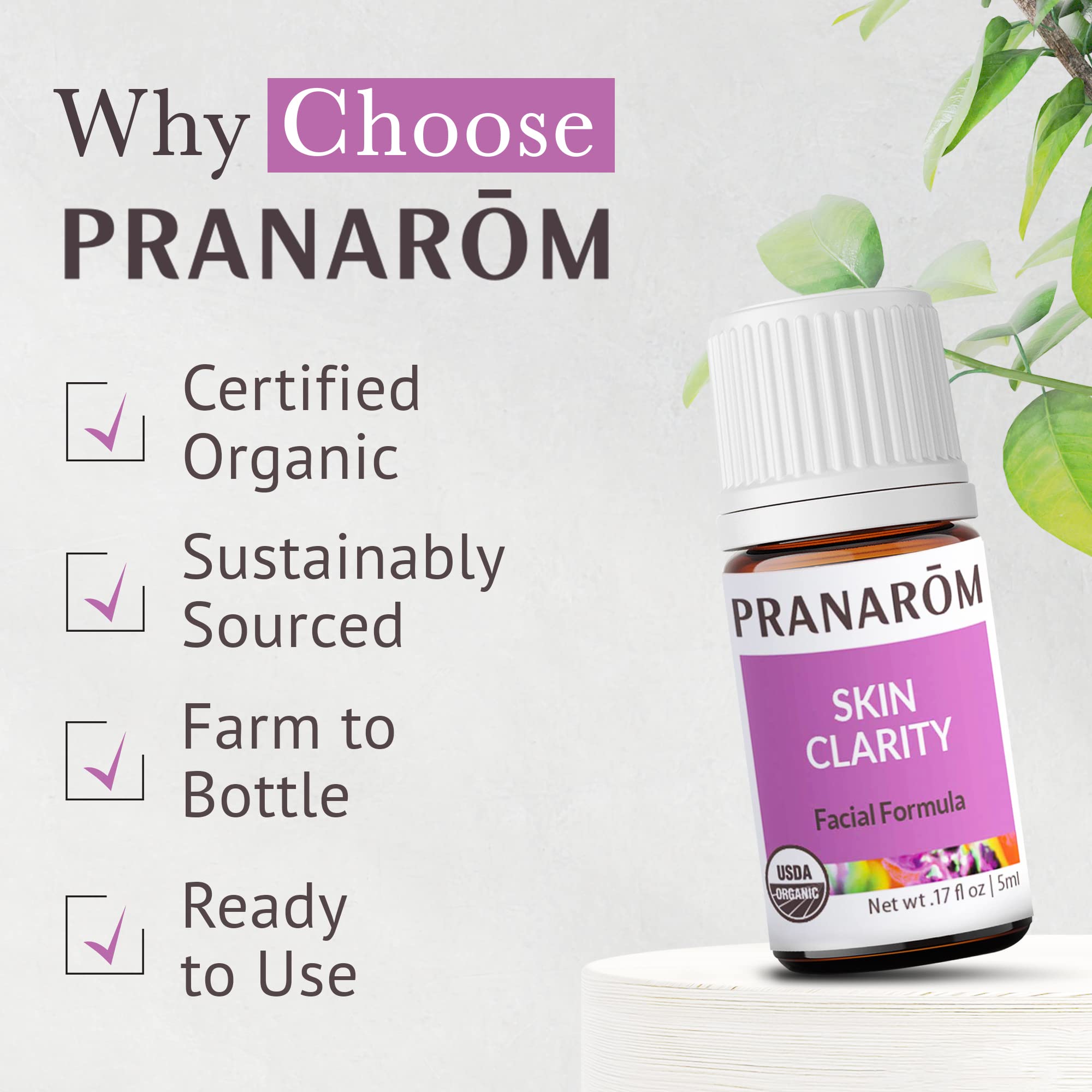 Amazon.com: Pranarom Skin Clarity Essential Oil Blend 5 ml