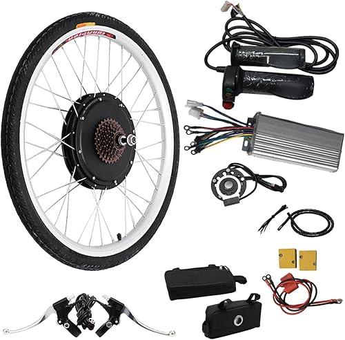 Kit de conversión de bicicleta eléctrica impermeable de 48 V, 1000 W, rueda trasera de motor potente de 26 pulgadas, kit de motor de cubo de