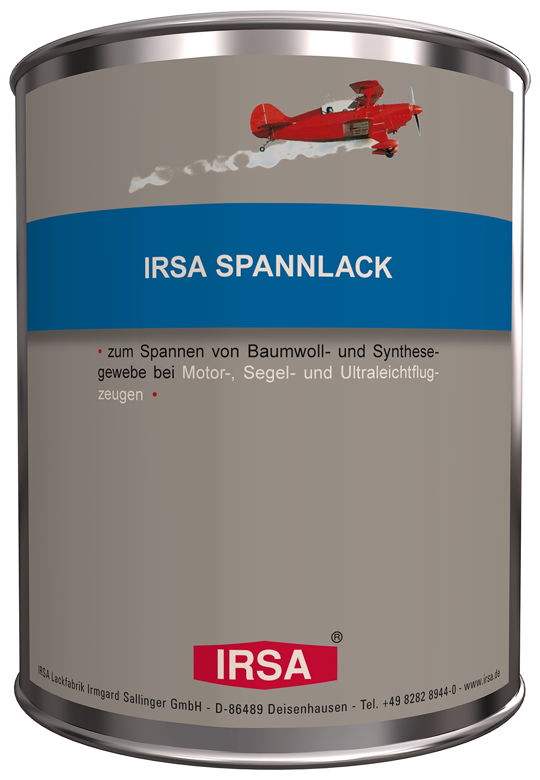 IRSA Spannlack, 1 Liter, Modellflugzeug, Flugzeug, Ultraleicht-Flugzeug, Flugzeuglack
