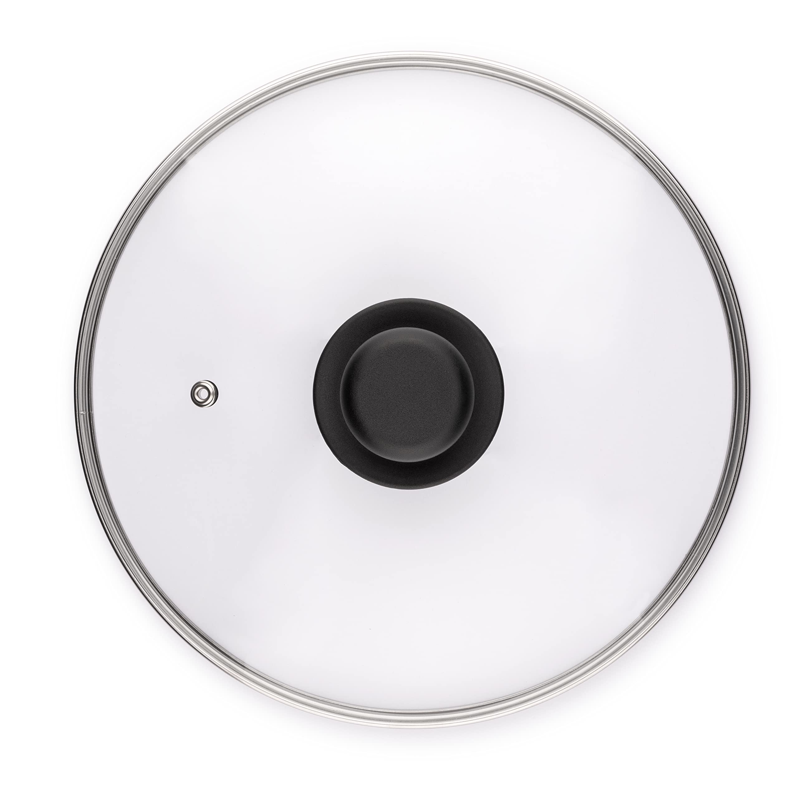 Zanetti - Coperchio in Vetro con Pomello per pentole e padelle, Diametro 36 cm