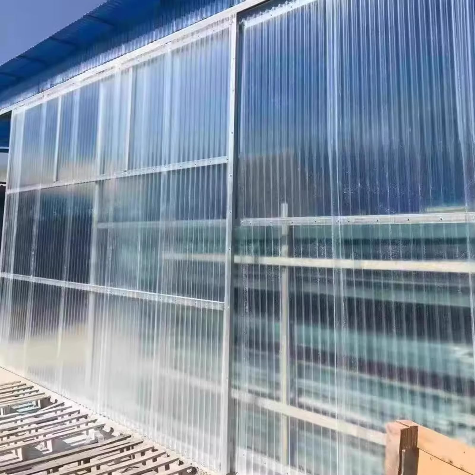 Placa de Iluminación Frp de 1.2mm,Paneles de Techo Silencioso,Chapa Ondulada Transparente a Prueba de Lluvia,con Aislamiento Térmico y Protección Uv,Chapa Tejado (0.9x1.7m/35x67in)