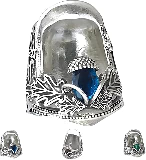 Open Nail Acorn Thimble,Metal Sewing Thimble,Quilting Craft Cross Stitch, DIY Crafts Thumb Protector Tool (Blue-1pcs)